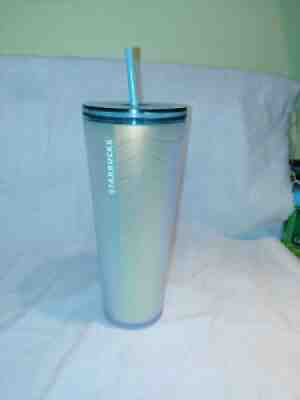 2021 Starbucks Matte turquoise iridescent Mermaid Tail Tumbler 24 oz New - Sold on eBay Jul 10, 2021 for $19.99