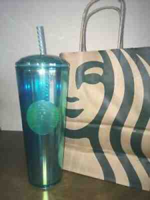 Starbucks Turquoise Teal Blue Iridescent Dome Lid Tumbler Summer 2021 NEW - Sold on eBay Jul 22, 2021 for $29.99
