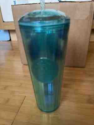 Starbucks Cold Cup Turquoise Teal Diamond Venti 24oz Tumbler Blue - Sold on eBay Aug 31, 2021 for $17.50