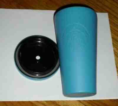 Starbucks 2014 Stainless Steel Cold Drinks Tumbler with Lid 16 Oz Matte Blue - Sold on eBay Jul 05, 2021 for $8.50