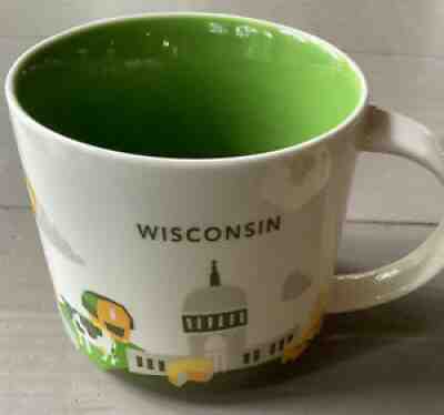 Starbucks You Are Here Collection Coffee Mug 14 oz WISCONSIN 2014 - Sold on eBay Jun 19, 2021 for $7.99