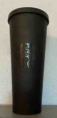 2014 Starbucks VENTI Cold Cup Tumbler 24 oz Soft Matte Black SIREN Logo GUC - Sold on eBay Aug 05, 2021 for $32.00