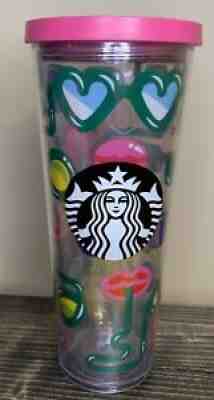2014 Starbucks 24 oz Heart Lips Tumbler Heart Crazy Venti Bubblegum No Straw - Sold on eBay Aug 12, 2021 for $42.49