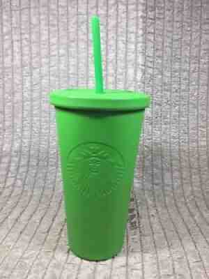 Rare 2014 Starbucks Matte Neon Green Colored, Preowned Tumbler, 16 oz - Sold on eBay Jun 25, 2021 for $34.99