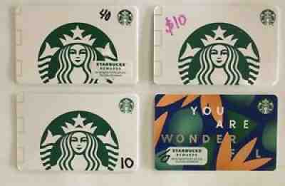 Starbucks gift card lot $70 Value - Sold on eBay Jul 19, 2021 for $60.00