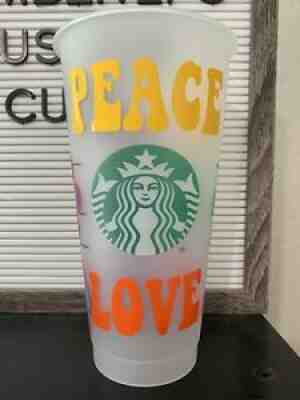 Hippie 60s/70s ThemeCustom Vinyl Starbucks Reusable Cold Cup Tumbler Venti 24 oz - Sold on eBay Jul 31, 2021 for $13.00