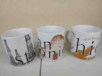 Lot 3 Starbucks 1994 City Mug Collector Series Oversized Mugs Chicago Houston - Sold on eBay Jun 18, 2021 for $44.95