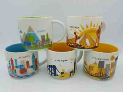 LOT 5 Starbucks You Are Here Mugs New York Phoenix Banff Atlanta Pittsburgh New - Sold on eBay Jul 09, 2021 for $34.97