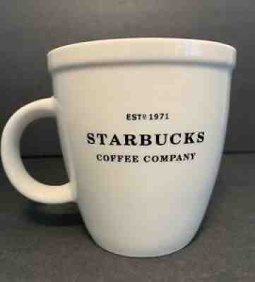Starbucks 2006 Barista Abbey White Black 18oz Large Coffee Mug Cup Estd 1971 - Sold on eBay Aug 03, 2021 for $14.99