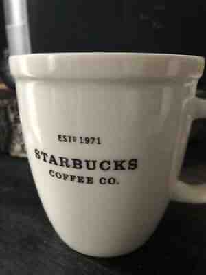STARBUCKS 2001 Barista Mug Large Abbey White 16oz Ceramic Coffee Cup Est'd 1971 - Sold on eBay Sep 11, 2021 for $8.99