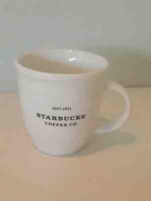 Starbucks Coffee Co Barista Abbey Est 1971 Mug Cup White Black Print 2001 - Sold on eBay Aug 17, 2021 for $9.99