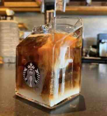 Starbucks Creative Milk Carton Glass Coffee Mug Single Cup Limited Edition 400ml - Sold on eBay Sep 11, 2021 for $25.90