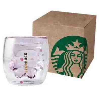 Starbucks Cute Cat's Paw Sakura Double Wall Glass Coffee Mug Cups 6oz Great Gift - Sold on eBay Aug 27, 2021 for $19.99