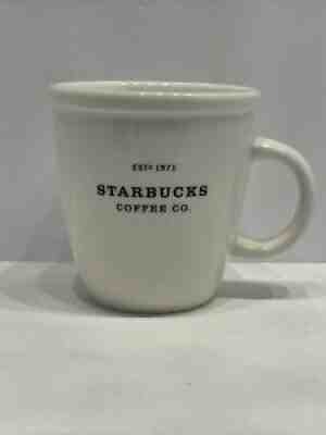 2001 Starbucks Coffee Mug Cup Barista Abbey White 18oz Black Graphics Est. 1971 - Sold on eBay Jun 18, 2021 for $7.99