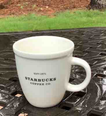 Starbucks Barista Mug 2001 Ceramic Large Abbey White 16oz Coffee Cup Estd 1971 - Sold on eBay Aug 16, 2021 for $18.99