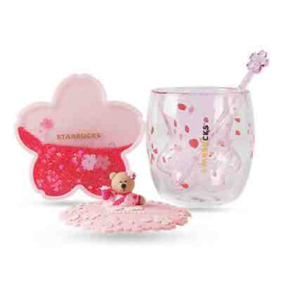 Starbucks Cat Paw Coffee Cup Glass Mug With Pink Sakura Coaster & Rod & Lid - Sold on eBay Sep 11, 2021 for $32.28