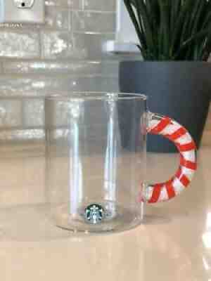 Starbucks Holiday 2020 Glass 12 oz Candy Cane Handle Mug Cup Christmas - Sold on eBay Jun 25, 2021 for $5.99