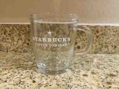 STARBUCKS BARISTA MUG 2001 GLASS LARGE ABBEY CLEAR 16OZ COFFEE MUG NWOT - Sold on eBay Aug 31, 2021 for $9.00