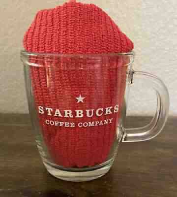 Starbucks Large Abbey Clear Glass Coffee Mug Cup White Star - Sold on eBay Jul 08, 2021 for $24.00