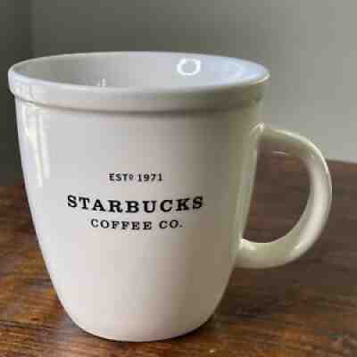 Starbucks 2001 Barista Mug Large Abbey White 16oz Ceramic Coffee Cup Est'd 1971 - Sold on eBay Aug 17, 2021 for $11.99