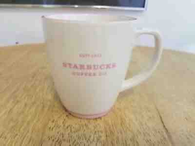 Starbucks 2006 White Abbey Mug With Pink Trim, 18 oz. HTF - Sold on eBay Jul 22, 2021 for $37.99