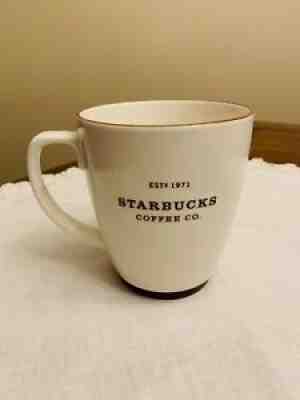 Starbucks Coffee Co. Est. 1971 Abbey Mug Cream with Brown Trim 18oz 2006 - Sold on eBay Sep 04, 2021 for $10.00