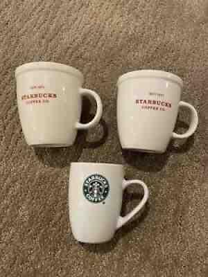 2 Starbucks Coffee Est 1971 Abbey 18 oz Mug 2007 Holiday Retired + 12oz Mermaid - Sold on eBay Aug 29, 2021 for $19.95