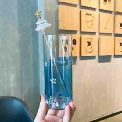 Starbucks Christmas Tree Tall Glass W/ Stir Stick Coffee Mug Color-Changing Cup - Sold on eBay Jul 11, 2021 for $24.70