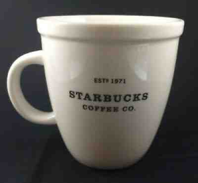 Starbucks Barista Mug 2001 White Ceramic Large Abbey 16oz Coffee Cup Estd 1971 - Sold on eBay Sep 12, 2021 for $8.75