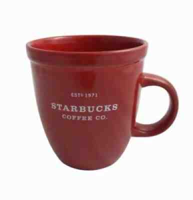 Vintage 2001 Starbucks Barista Red Abbey Mug Cup Coffee Tea 18 oz. 4.5" Tall - Sold on eBay Sep 01, 2021 for $20.00