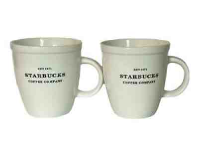STARBUCKS Coffee COMPANY White Black Logo Barista ABBEY 2 18oz Mug Cup 2007 RARE - Sold on eBay Jul 17, 2021 for $38.93
