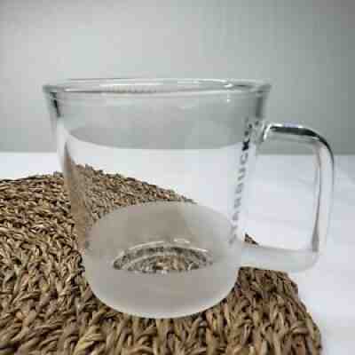 Starbucks Clear Glass Frosted Bottom Mug Coffee Cup 2016 12 oz - Sold on eBay Aug 10, 2021 for $19.99