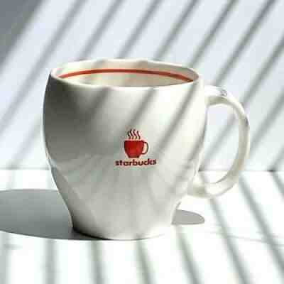 Vintage Starbucks 2004 Barista Abbey Mug White Red Steam Coffee Cup Logo 14oz - Sold on eBay Aug 26, 2021 for $6.65