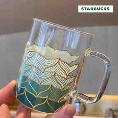 NEW Starbucks 50th Anniversary Mermaid Glass Cup Coffee Mug 12oz Limited Edition - Sold on eBay Aug 31, 2021 for $21.99