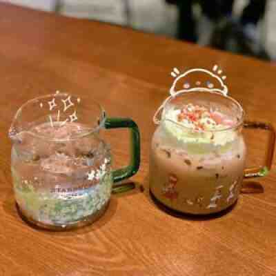 Starbucks Korea Sakura Coffee Mug Pear Blossom Glass Cup Milk Jug pot 570ml Gift - Sold on eBay Aug 22, 2021 for $29.99