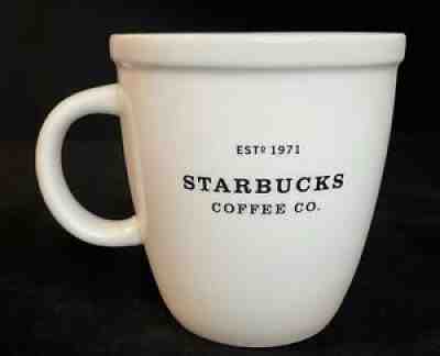 Starbucks Coffee Mug Cup 2001 Barista Abbey White 18 OZ Black Graphics Est 1971 - Sold on eBay Jun 29, 2021 for $15.30