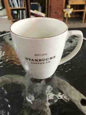 Starbucks 2008 Est 1971 Abbey Logo Coffee Cup Large Mug White Red 18 oz. - Sold on eBay Sep 06, 2021 for $18.50