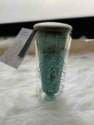 Starbucks Asia Limited Edition 50th Anniversary Siren Double Wall Glass Mug 10oz - Sold on eBay Jul 09, 2021 for $65.00
