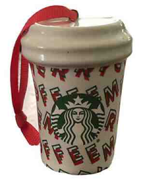 Starbucks 2019 Holiday Merry Coffee Christmas Ornament Ceramic Tumbler Cup - Sold on eBay Jul 26, 2021 for $5.00