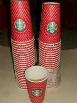 Starbucks 2019 Red Paper Disposible Cup 12oz MERRY COFFEE 50 Total Cups - Sold on eBay Jul 01, 2021 for $10.62