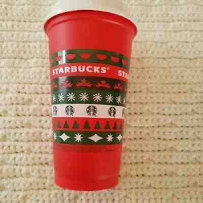Starbucks RED Reusable Hot Cup 16oz MERRY COFFEE Christmas Holiday 2020 - Sold on eBay Aug 04, 2021 for $16.00