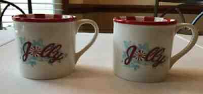 2 Starbucks Christmas 2007 Jolly Peppermint Red White Coffee Mug 14 oz. EUC - Sold on eBay Sep 04, 2021 for $19.99