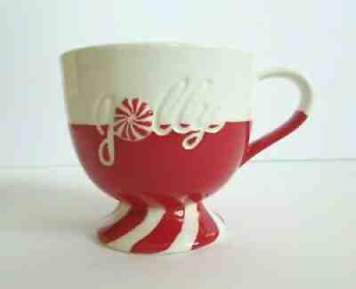 STARBUCKS â??Jollyâ? Peppermint Candy Mug Cup Footed Coffee Holiday 2007 - Sold on eBay Aug 09, 2021 for $9.95