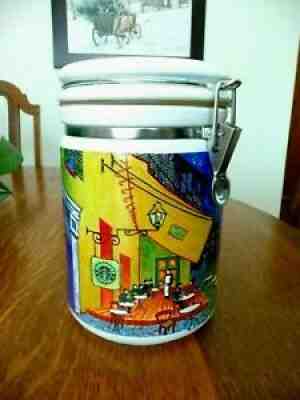 Starbucks Chaleur Van Gogh Terrace At Night 8" Ceramic Coffee Canister - Sold on eBay Aug 24, 2021 for $33.95