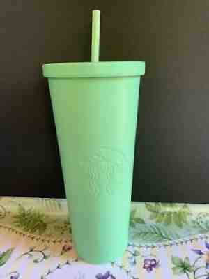 2016 Starbucks 24oz mint green steel tumbler w/straw NEW - Sold on eBay Jul 31, 2021 for $86.00