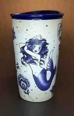 Starbucks Siren Sailor Tattoo Blue Ceramic 2016 Tumbler 12oz Anchor Mermaid - Sold on eBay Jul 22, 2021 for $75.40