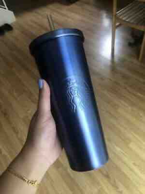Starbucks Coffee Metallic Blue 24 oz Stainless Steel Tumbler Cold Cup Venti 2016 - Sold on eBay Jul 25, 2021 for $74.99