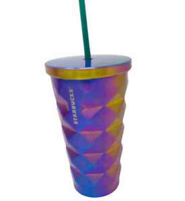 2016 Starbucks Oil Slick Purple Pineapple 16 OZ Metal Tumbler Cup Travel - Sold on eBay Sep 07, 2021 for $69.99