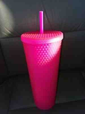 Starbucks Neon Pink Tumbler Fall 2021 Venti 24 Oz Studded Cold Cup, FREE SHIP - Sold on eBay Aug 28, 2021 for $43.95