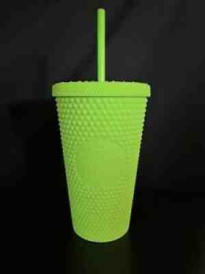 Fall 2021 Grande Starbucks Neon Green Studded 16 Oz Grande Cold Cup Tumbler - Sold on eBay Aug 24, 2021 for $44.44